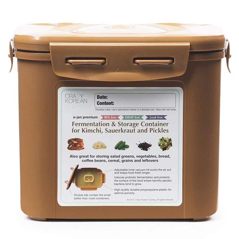 Crazy Korean Cooking Authentic Crazy Korean Cooking Kimchi Container 0.9 Gal (3.4L) 2 PACK - Image 4